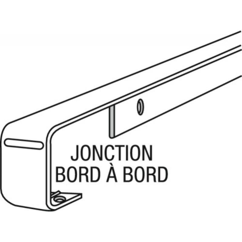 Profils plans de travail 38 mm aluminium longueur 670 mm Jonction bord à bord rayon 35