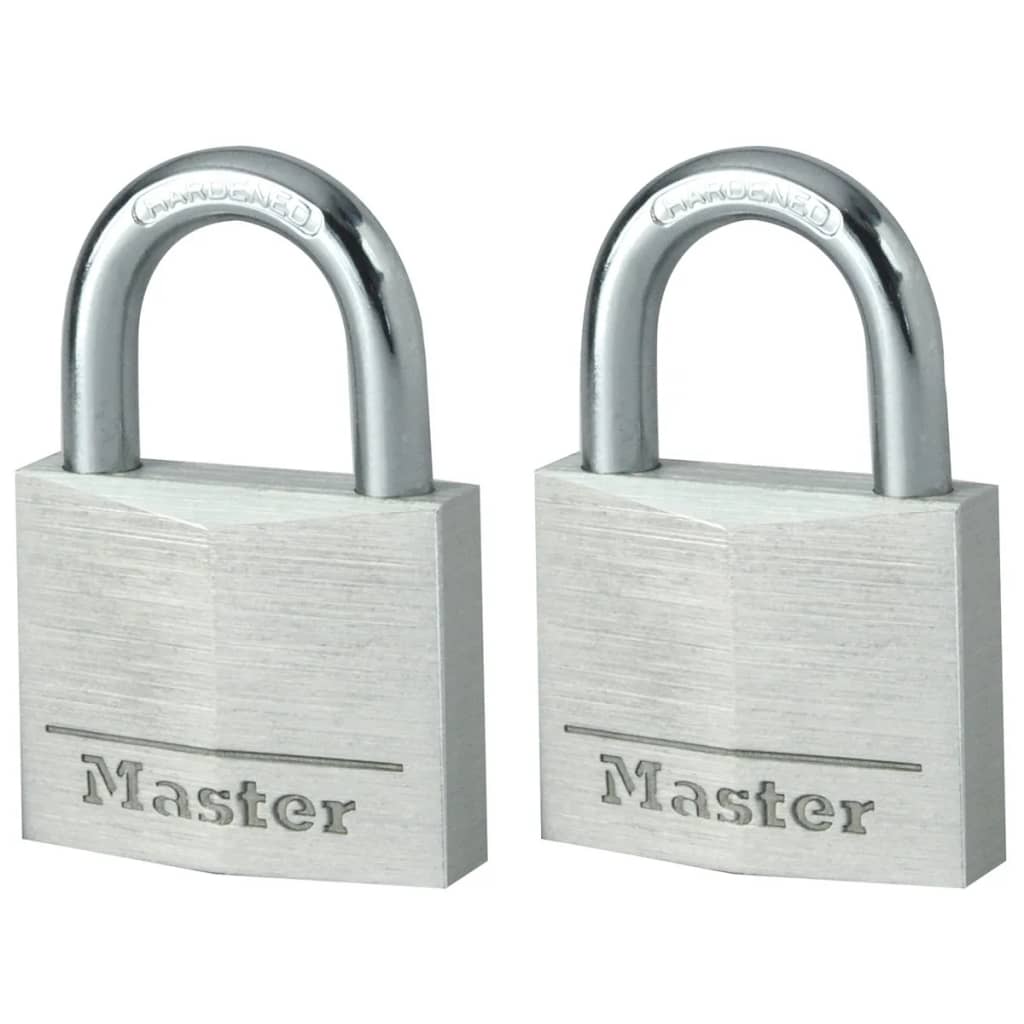 Master Lock 914060EURD Kit Occhielli Piatti in Acciaio Lucchetto Alluminio 40mm 