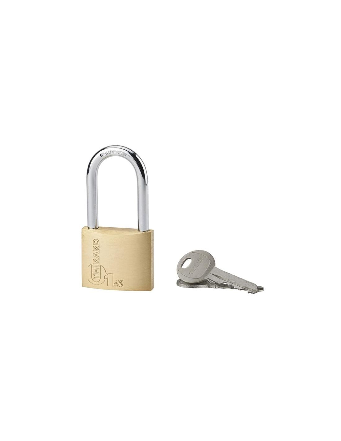 Lucchetto Lungo Yale In Ottone 40mm – Con 3 Chiavi – Per Armadi, Cassette, Garage
