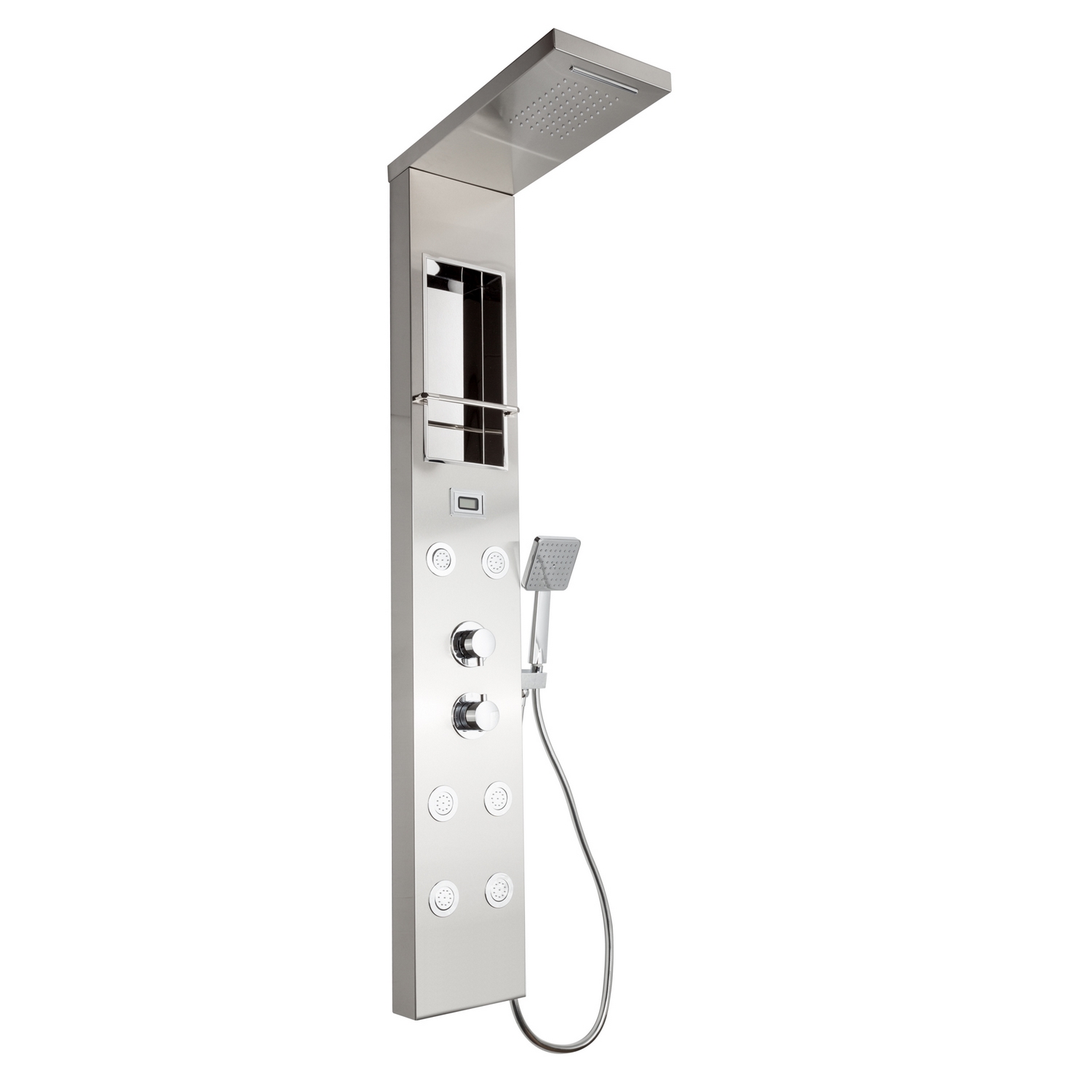 Colonne de Douche Hydromassante Brossé en Acier Inox Aisi 304 Mod. City