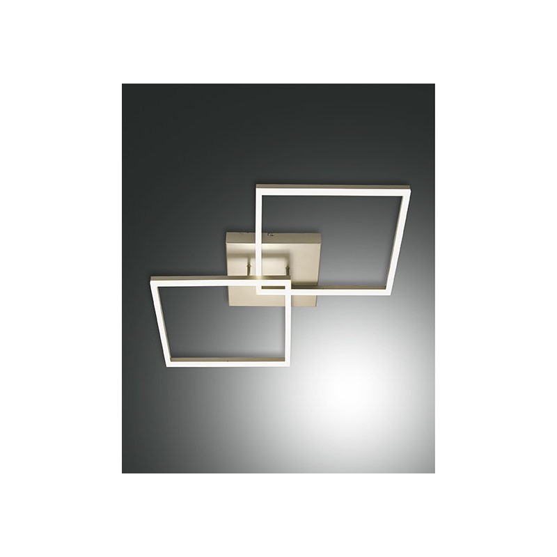 Bard Doppio Grande Lampada Da Parete/soffitto Struttura In Alluminio E Metacrilato Led 52w, Colore Bianco - 1