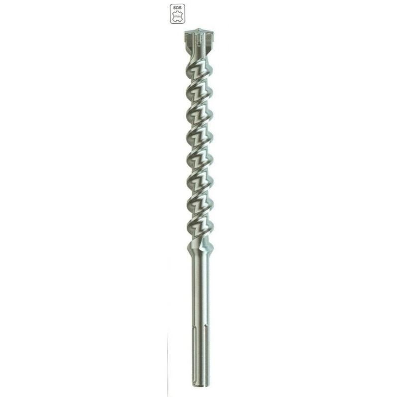 Broca SDS-Max 4 Taglienti 28x920 Mm | Per Foratura Rapida E Profonda | Punta Di Centraggio | Ideale Per Calcestruzzo E Muratura