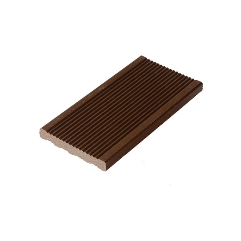 Rodapié revestido para tarimas de madera composite Col Marrón rojizo