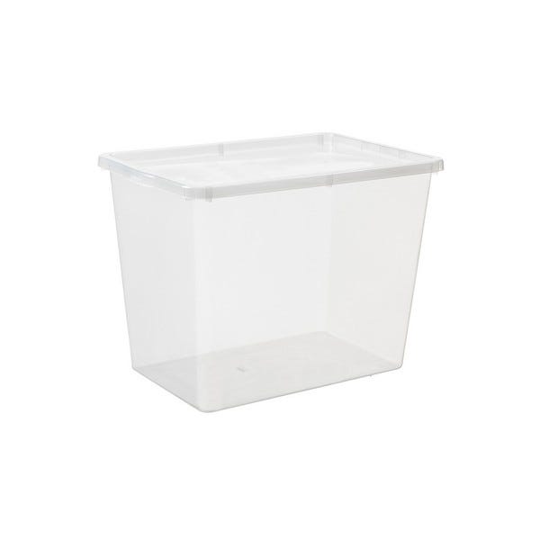 Grande Boîte de rangement transparente 80 litres Basic Box