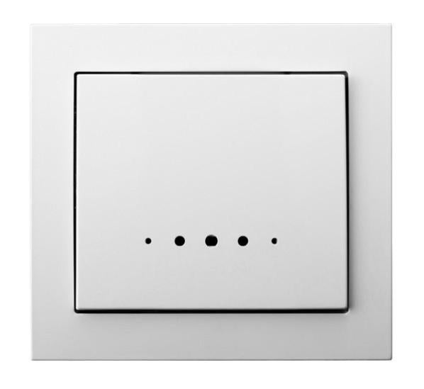Interrupteur Mural Encastré 2 Voies – Blanc Glacier 7mm – Verre Vissé – 10A – Neuf