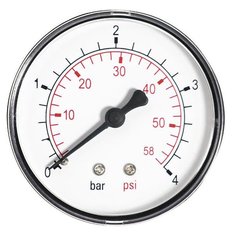 Manómetro comprobador de presión 0-6 bares medida 1/2
