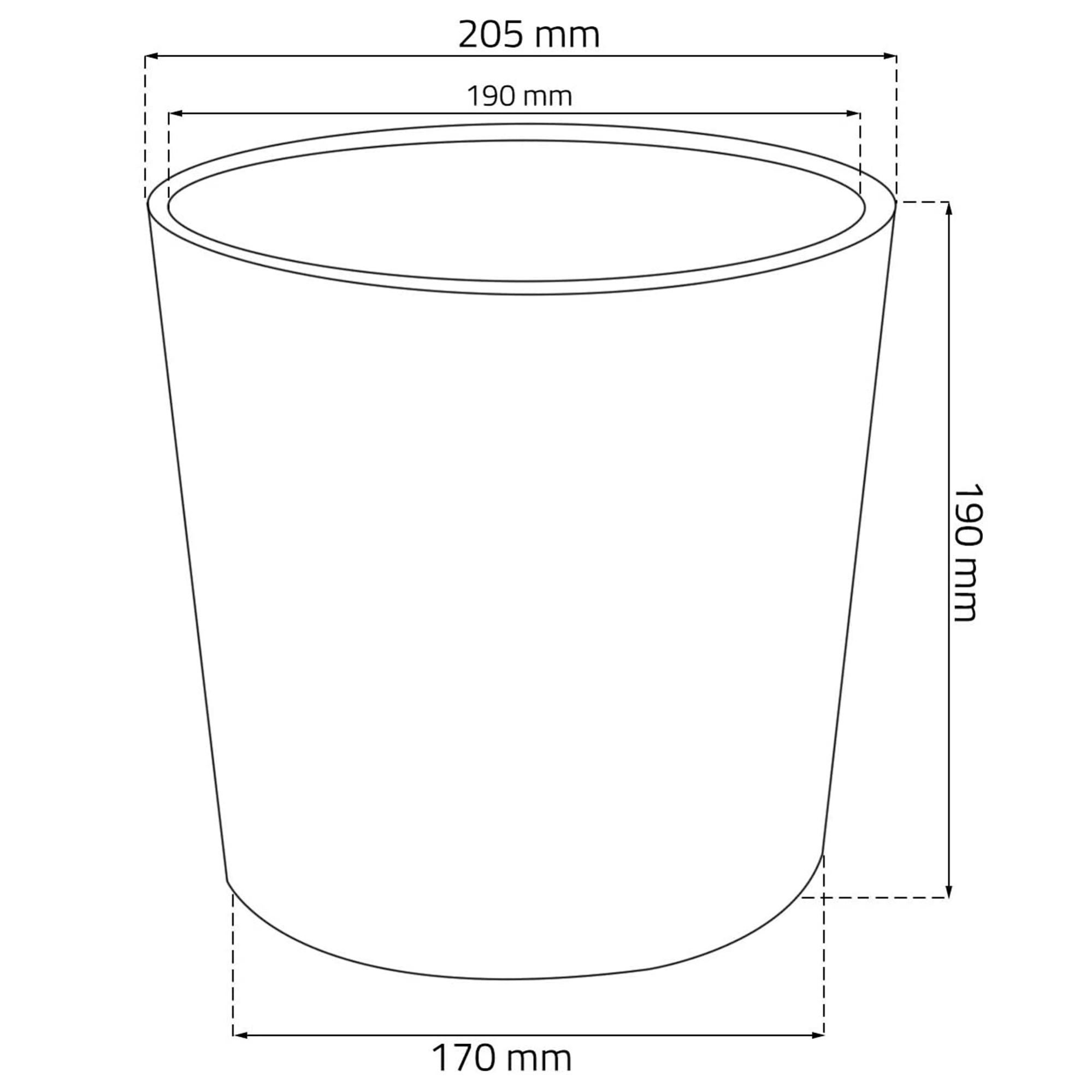 PROSPERPLAST Rato Pot rond blanc 4,7 litres avec pot à planter Ø 20 x 19 cm - 2