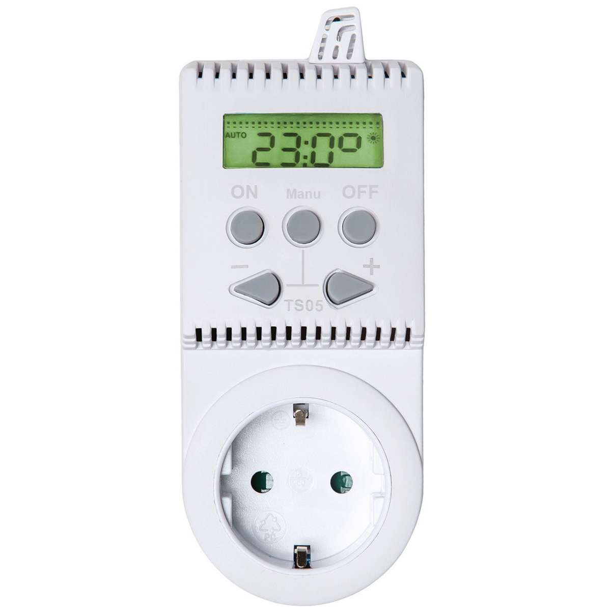 Tectake Prise Thermostat, pour Chauffage, IP20, 230 V / 50 Hz