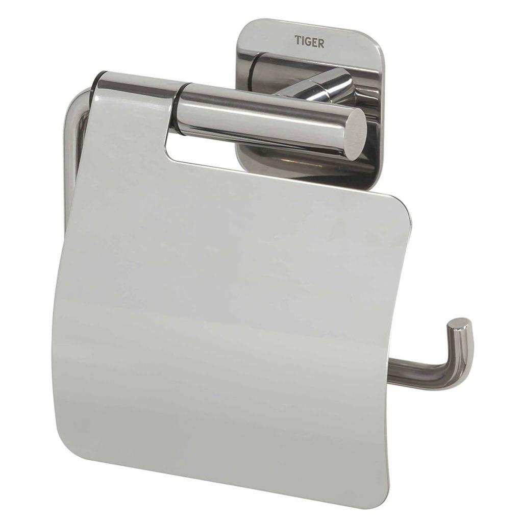 Porte Papier Toilette Colar Avec Couvercle Chrome 1314130346 Tiger Leroy Merlin