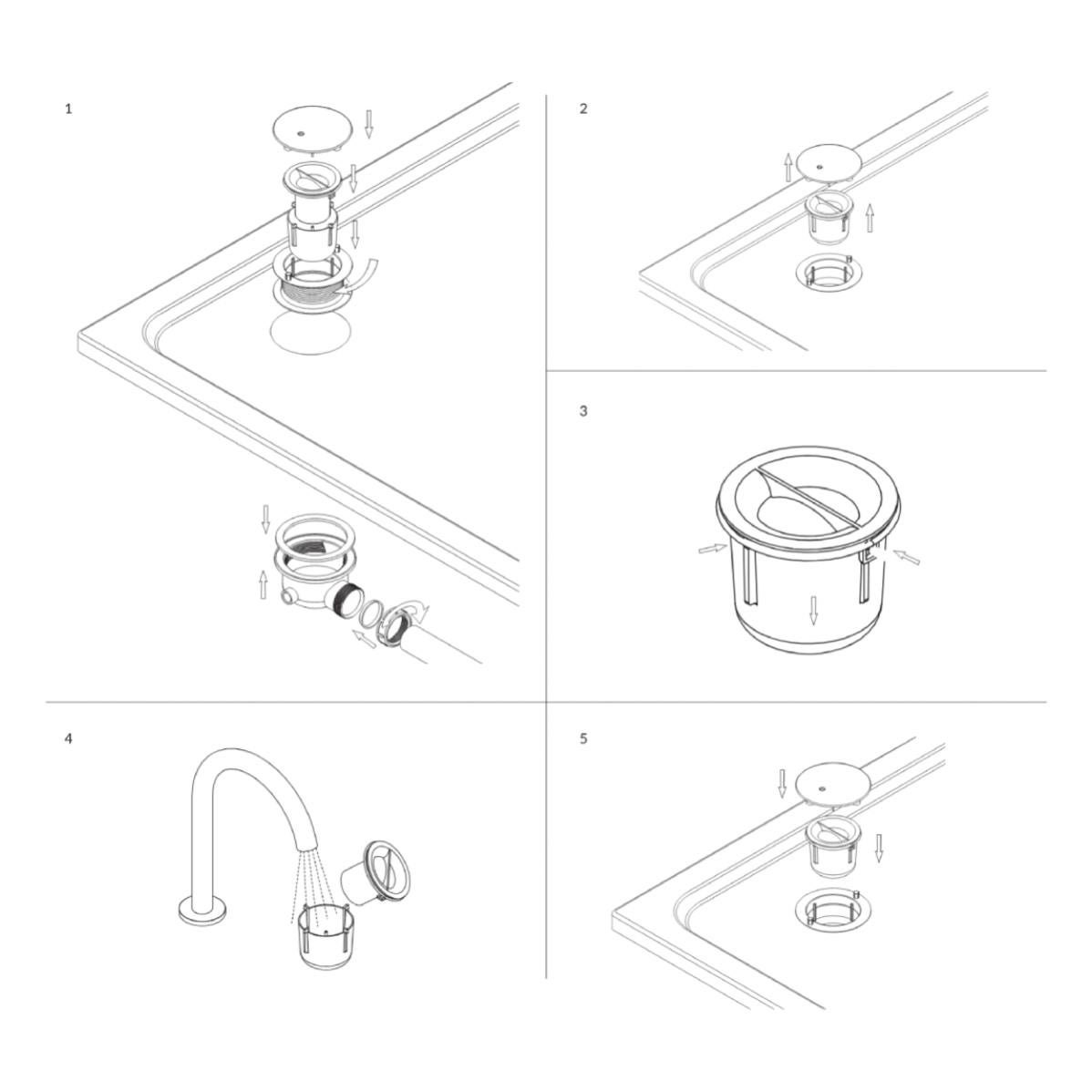 OTC | Sifone per doccia - Cromo - Altezza 7,9 cm - ⌀9 cm - 8