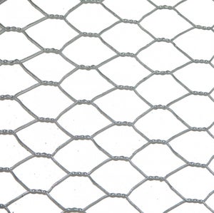 Malla de Alambre Hexagonal 13mm, Enrejado Tripe Trosion Gallinero, Rollo  1x50m, Revestimiento de PVC, Gris