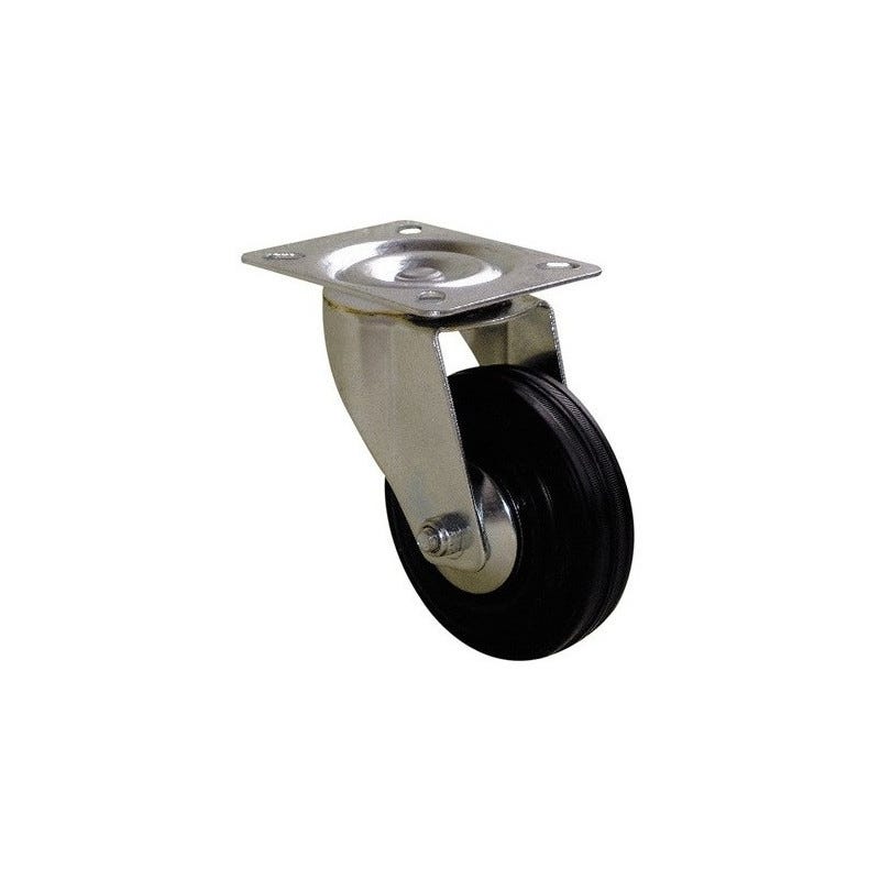 Roulette Port-roll Manutal pivotante Guitel point M - Diamètre 100 mm
