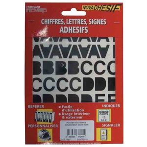 FIX Lettere adesive in PVC Nero h.10 cm