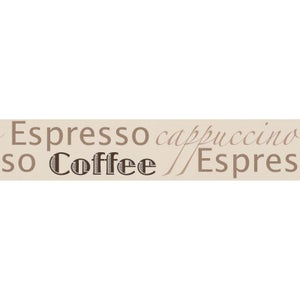 Papier peint tableau noir avec des dessins à la craie lettres cafés et  tasses - Coffee Shop 421621 de GAULAN - Rouleaux de 10 m x 0,53 m