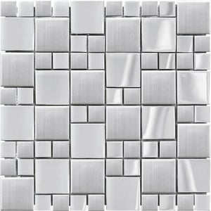 Mosaique inox credence cuisine ou douche italienne galet 1m2