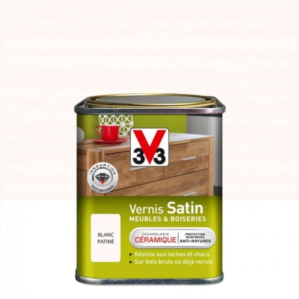 Vernice per mobili e oggetti V33, patina satinata bianca, 0,25l | Leroy ...