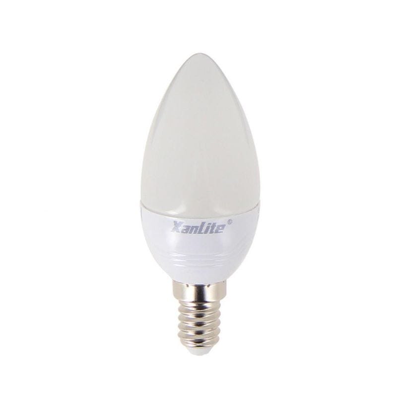 Lot de 5 ampoules LED flamme, culot E14, consommation de 5,5W, lumière  blanc chaud