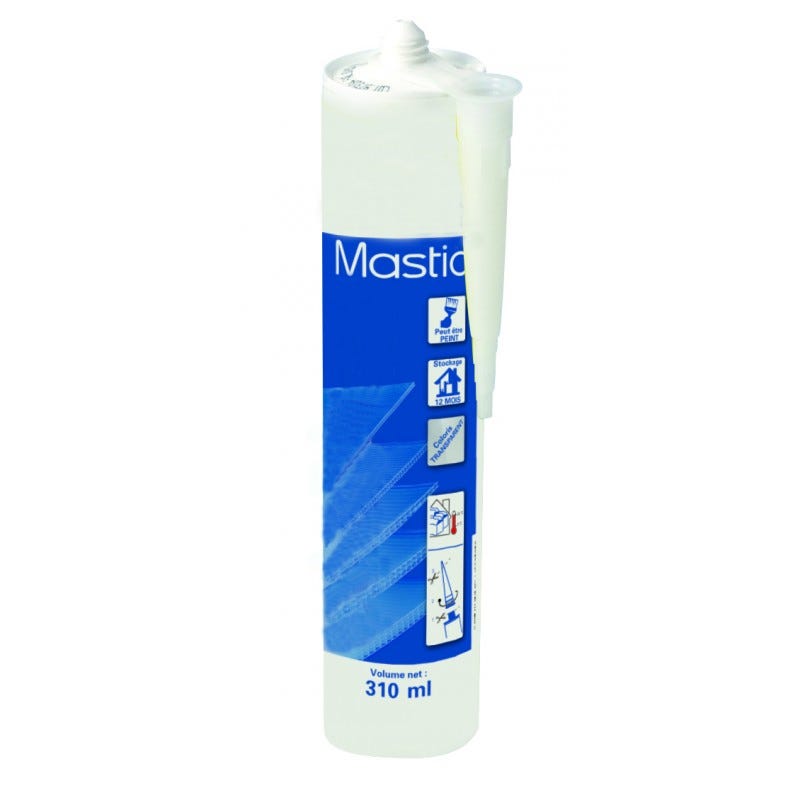 Mastic silicone marine mono-composant transparent YACHTCARE 310 ml