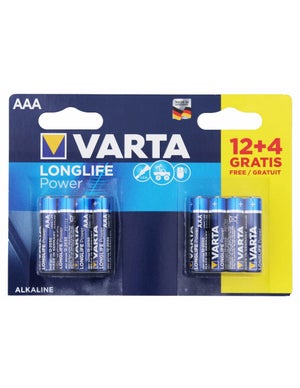 VARTA Piles AAA, lot de 12, Longlife Power, Alcalines, 1,5V, adaptées aux  jouets, souris sans fil, lampes de poche, Made in Germany : :  High-Tech