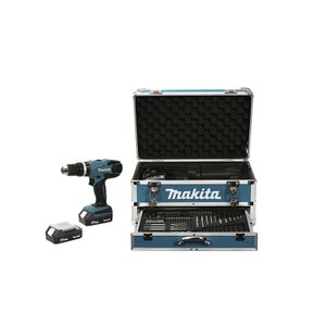 MAKITA Perceuse visseuse sans fil Makita 18V + 2 batteries lithium 1.5 Ah +  chargeur + Mallette DF488D002 pas cher 