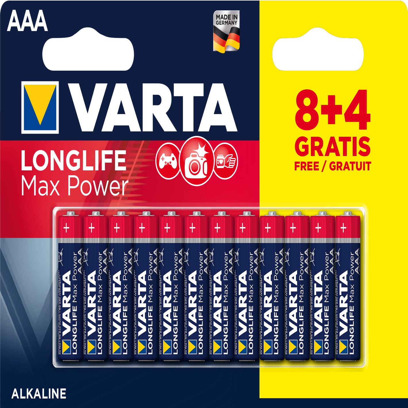 Pile alcaline LR03 AAA VARTA (blister 12 piles)