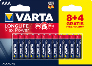 Lot de 24 piles alcaline VARTA Longlife AAA/LR03 - 4103301124