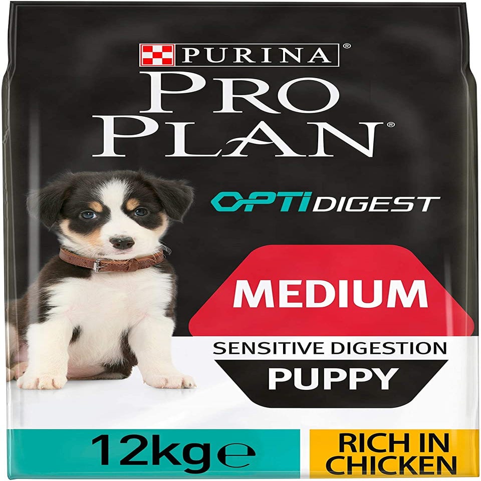 Croquette Proplan Medium Puppy Sensitive Digestion Optidigest Poulet 12kg