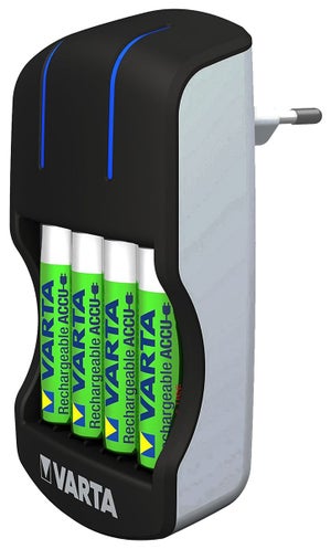 Caricabatterie a innesto + 4 batterie AA da 240 V