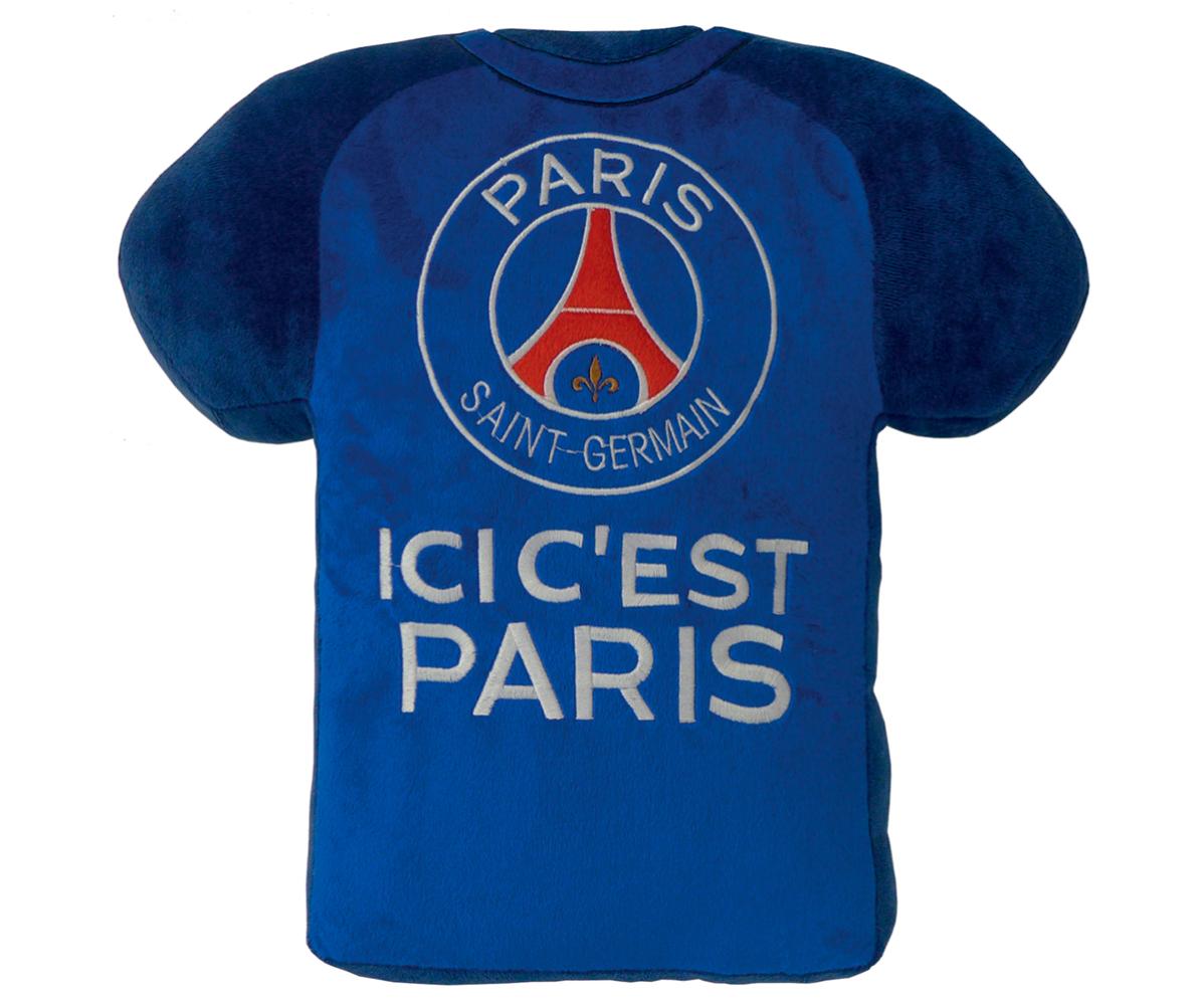 Coussin forme maillot velours brodé 100% polyester PSG MAILLOT | Leroy