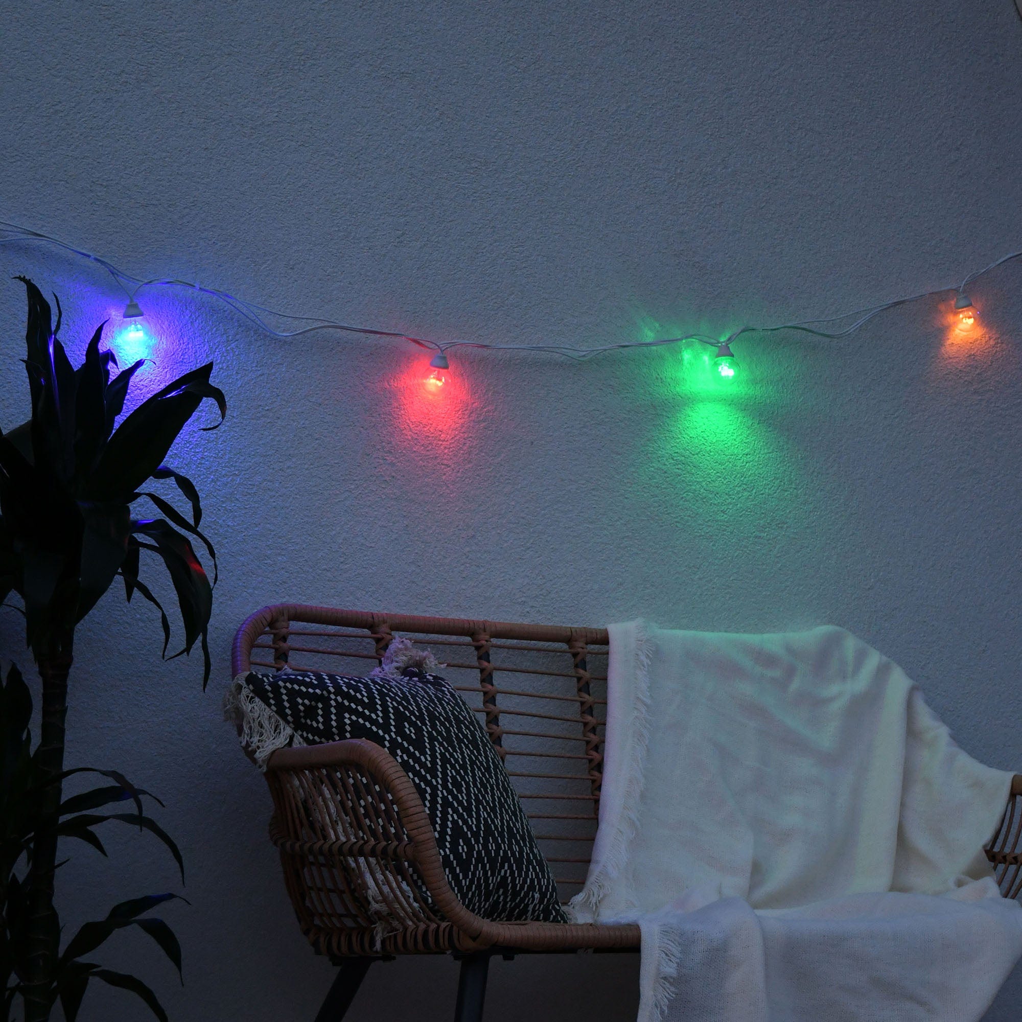 Guirlande lumineuse extérieur connectable 10 globes guinguette LED bla –
