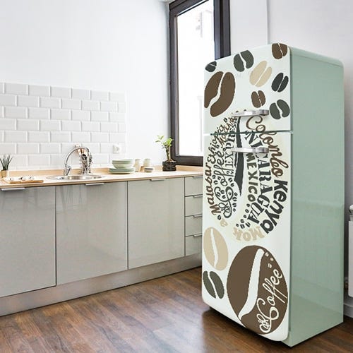 Pegatina decorativa del refrigerador, las reglas de la cocina en español,  59.5 cm x 180 cm