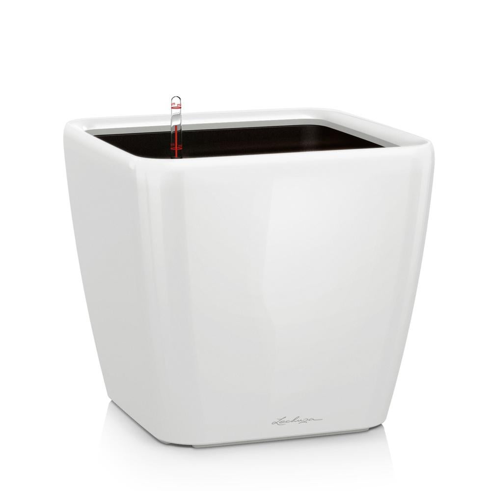 Maceta quadro premium ls 43 - kit completo, blanco brillante 43 cm