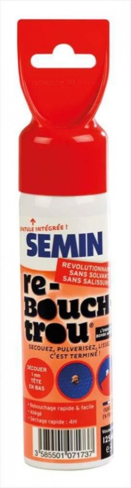 Semin Enduit de Rebouchage Allégé Sem-Light - Trous et Fissures Importants  - Intérieur - Pot de 1 L - Blanc (Lot de 3) : : Bricolage