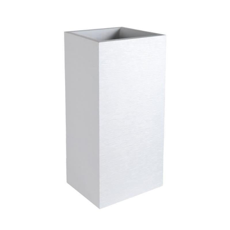 Vaso Quadrato EDA Toscane – Verde Alloro 39x39x39 Cm – 38 Litri – Resistente Al Gelo E UV – Prodotto In Francia