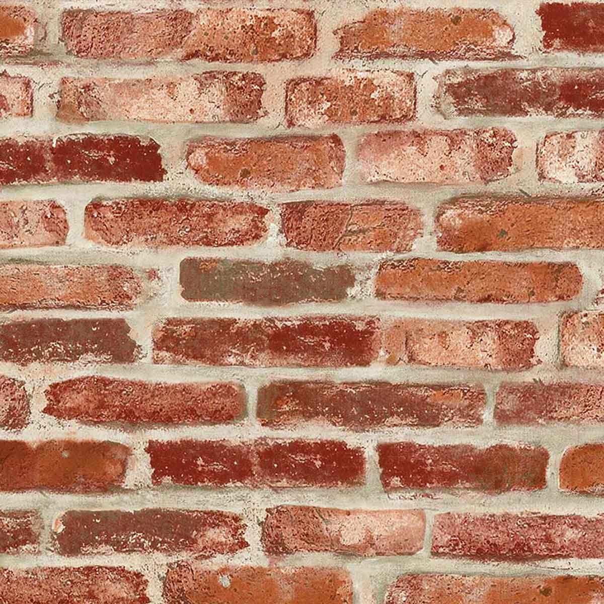 Erismann estampé rouge beige mur de brique Coller le mur vinyle papier peint 6703-06