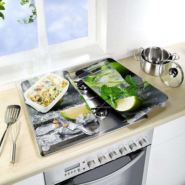Plaques de protection en verre MOJITO pour cuisinière — 2 pièces, WENKO,  WENKO