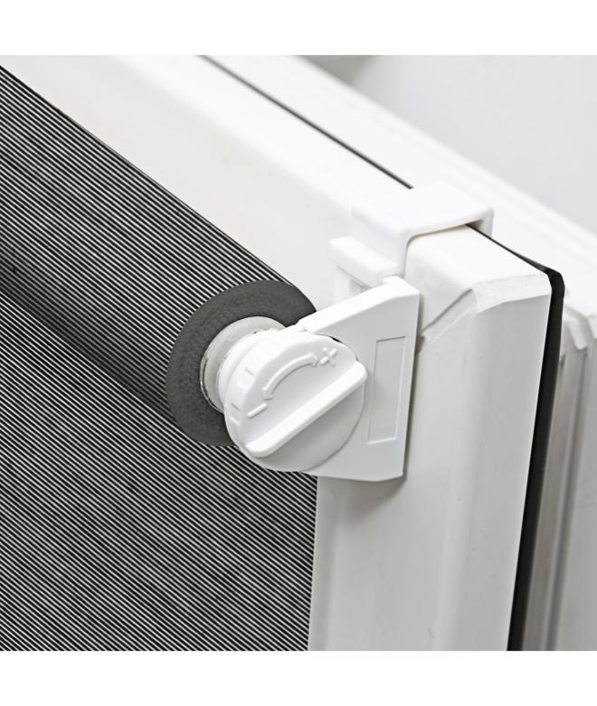 Madecostore Store Enrouleur Voile Automatique Sans Percer Gris L86