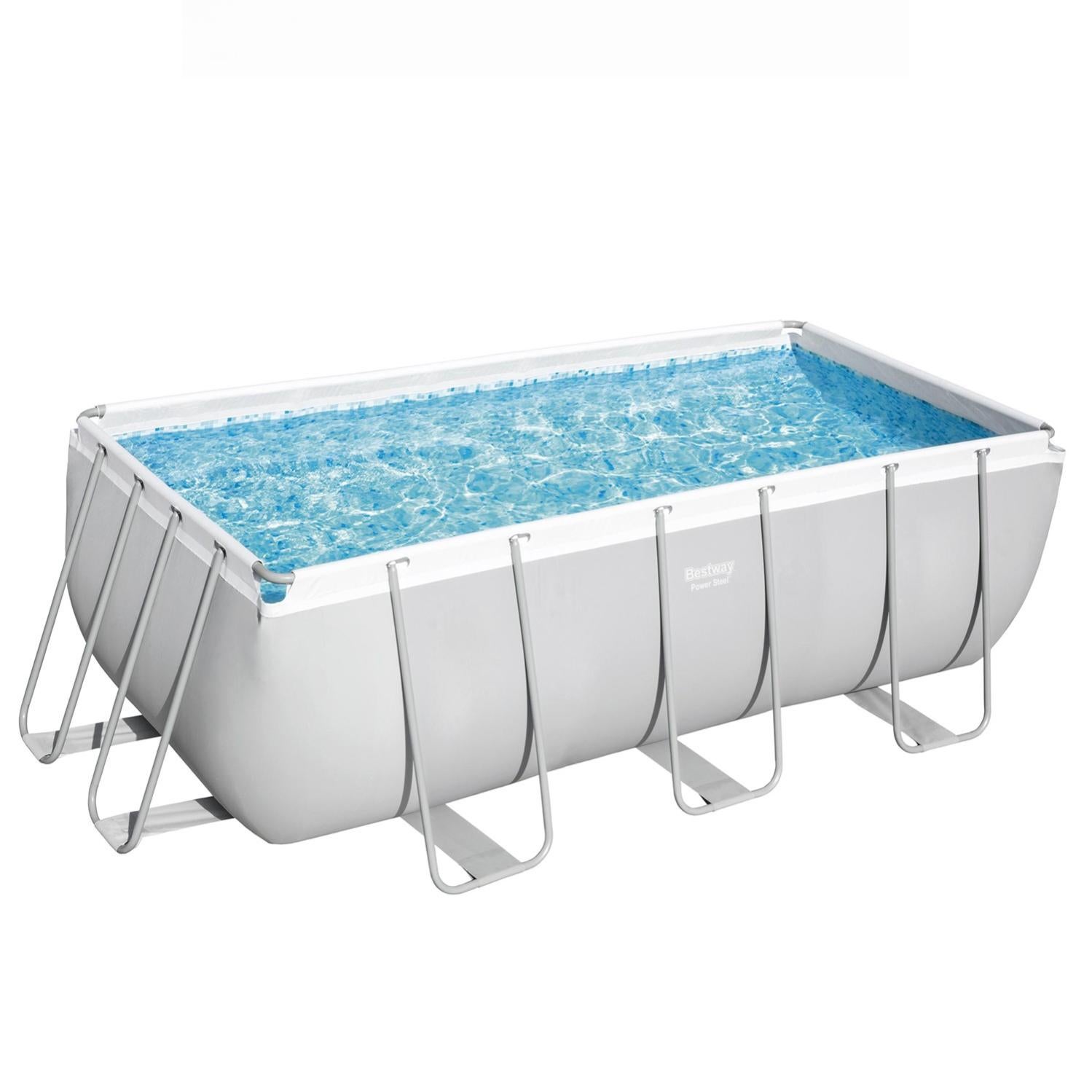 Piscina Rectangular Con Depuradora 412X201X122 Cm.