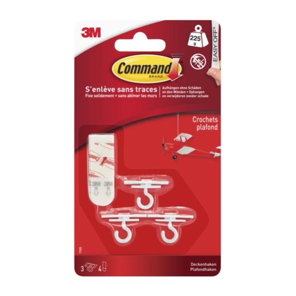 Ganci adesivi in plastica Permanent 2 Pz Bianchi