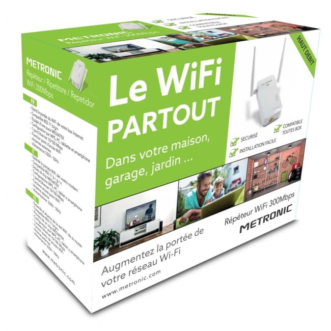 Repetidor WiFi 300 Mbits s METRONIC Leroy Merlin