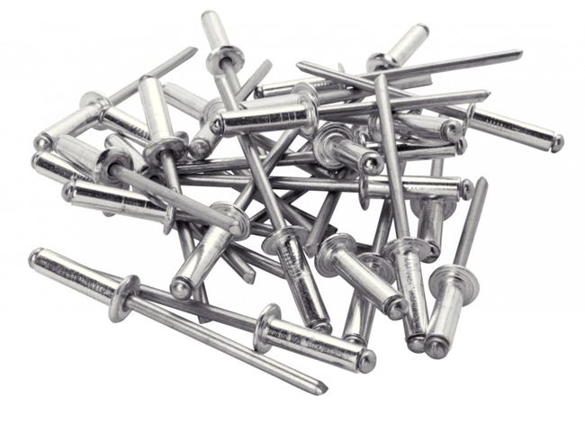 20 pc 6mm x 30mm in alluminio/acciaio con estremità aperta rivetti 20 pc 6mm x 30mm in alluminio/acciaio con estremità aperta rivetti