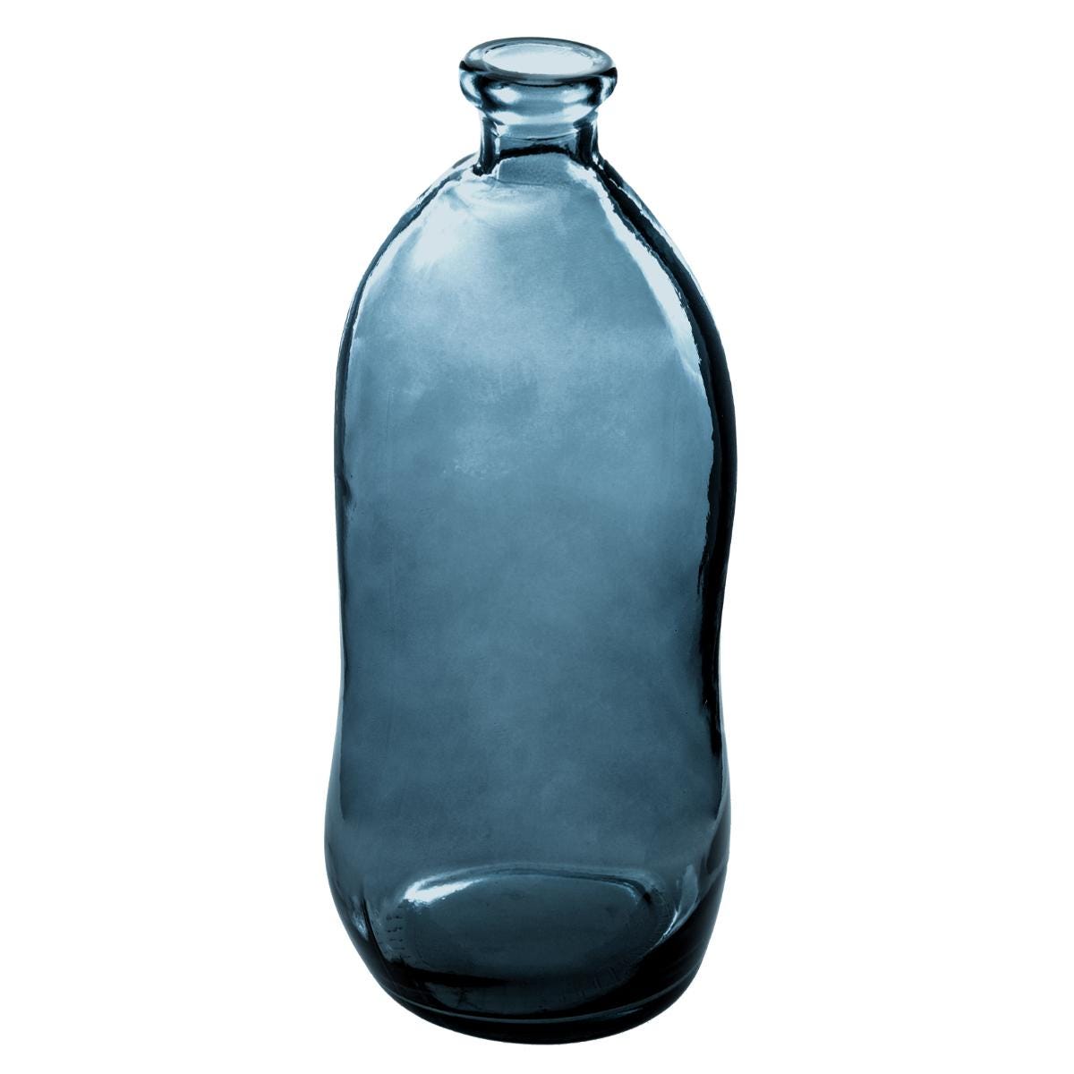 Bonbonne dame jeanne en verre recyclé bleu 4L
