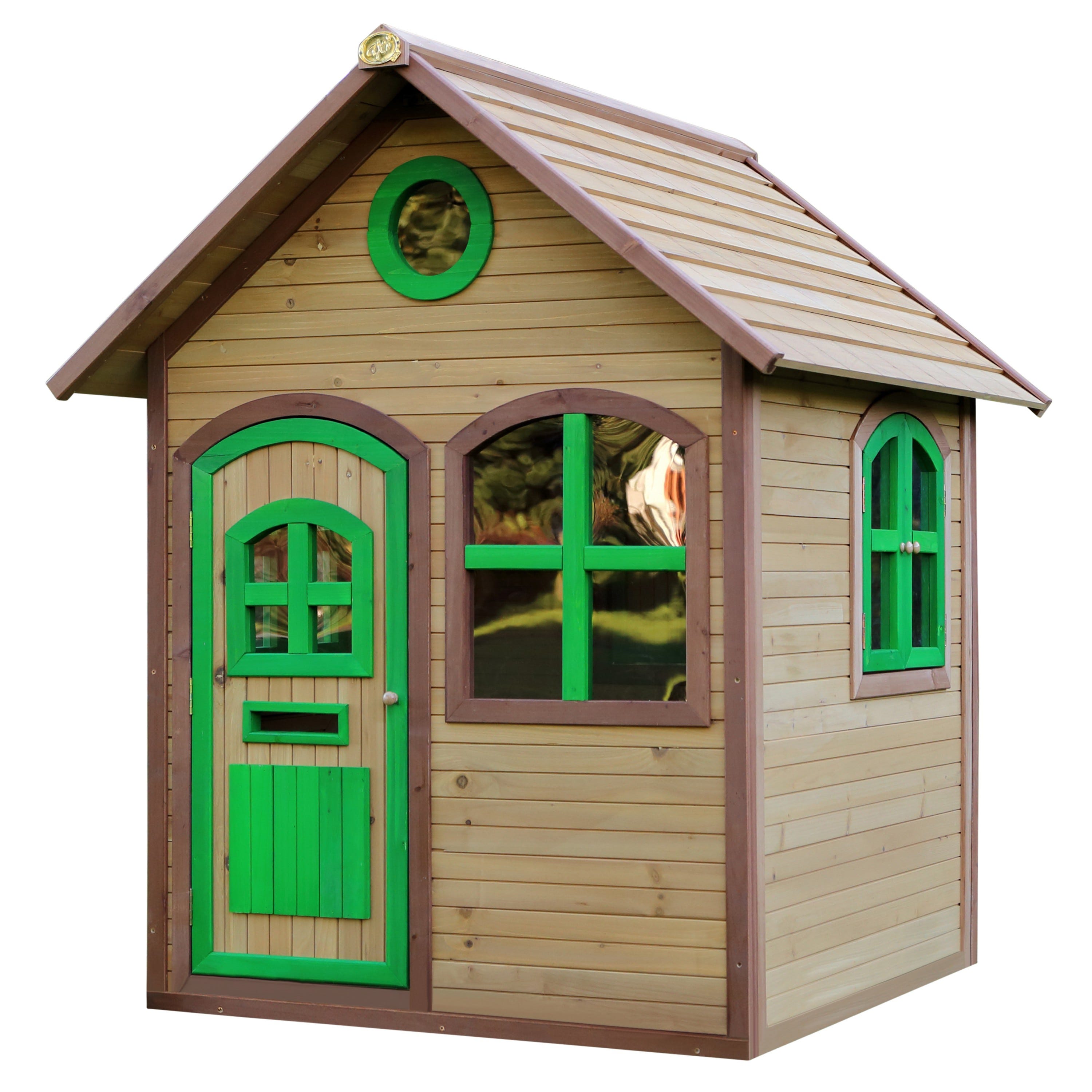 AXI Julia Casa Bambini in legno FSC, Casetta da gioco per giardino /  esterno in marrone & verde, Casetta da giardino per bambini