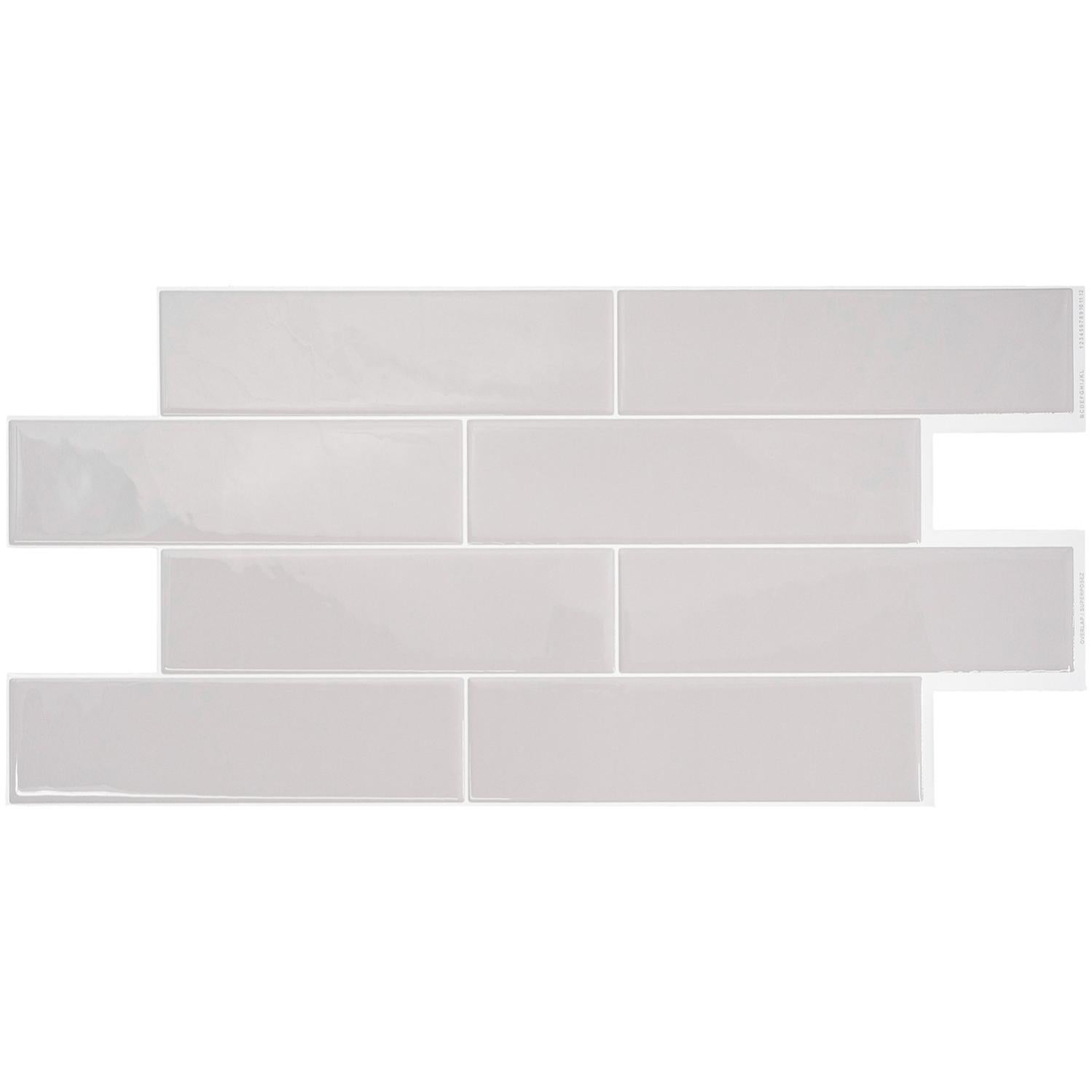 Smart tiles 2 xl credenzas adhesivas - gris oslo - efecto cerámica - 57,3 cm x 27,64 cm