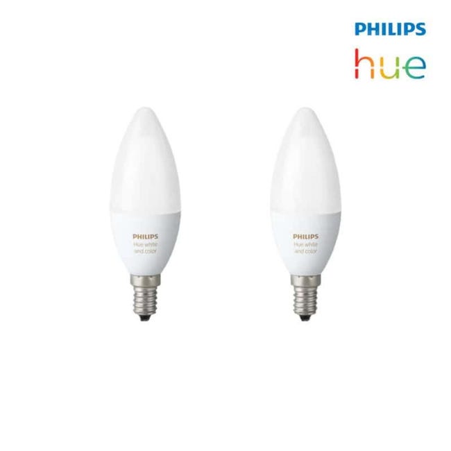 Ampoule connectée hue white e14 x2 blanc Philips