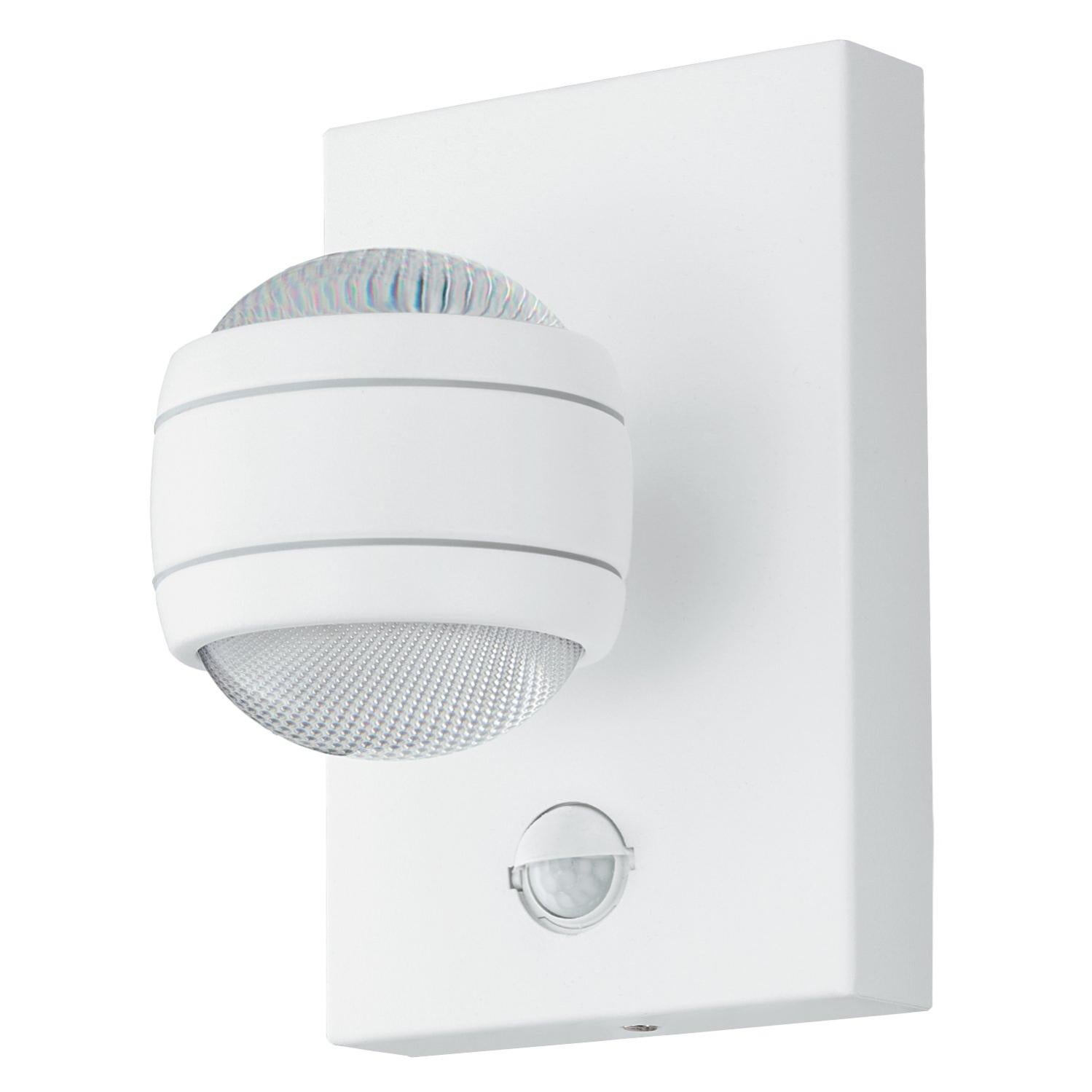 Aplique De Pared LED Exterior EGLO SESIMBA - Luz Blanca Cálida, IP44, Resistente A La Intemperie, Diseño Moderno Plateado, 19.5cm Altura, Para Jardín O Terraza
