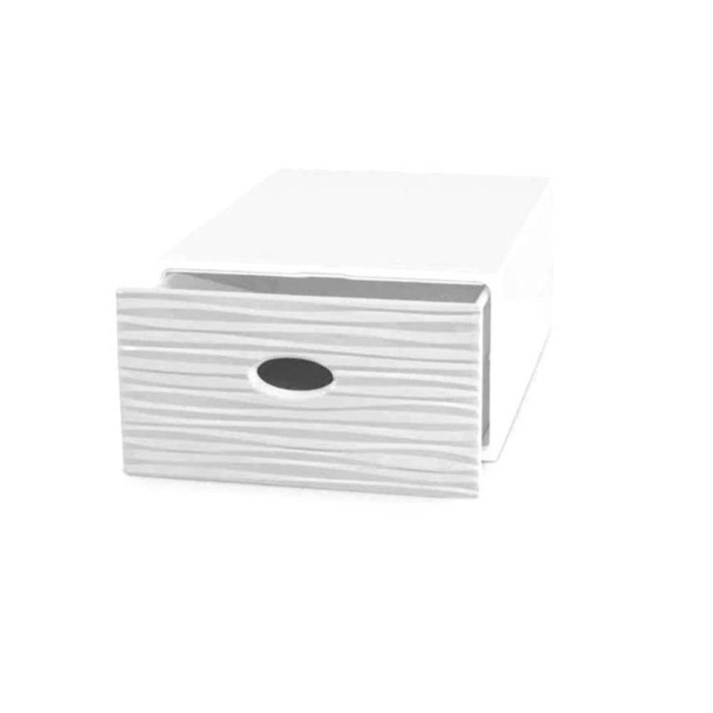 Cajón almacenaje multiusos 28x40x15 H qbox wave blanco Domopak Leroy