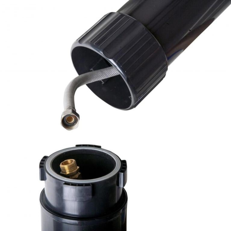 Ducha Solar De Pvc Redonda Derecha De 20 Litros