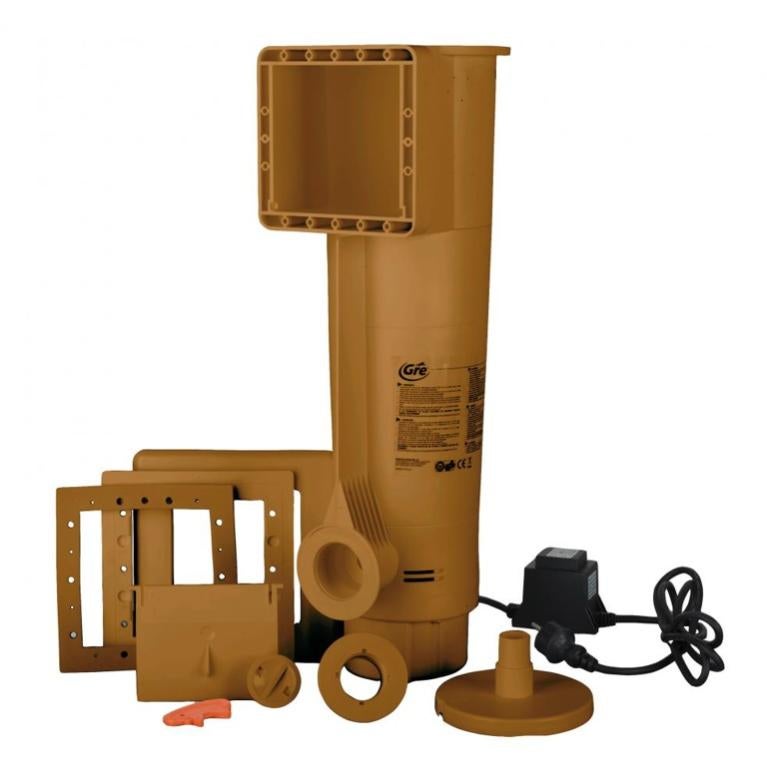 Piscina Redonda De Acero Ø3,70M X H: 1,22M - Imitación Madera - Filtración De Cartucho