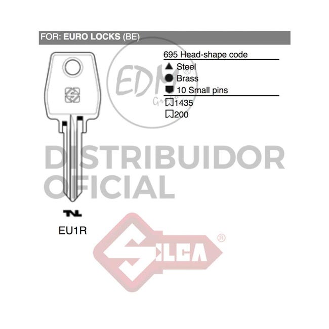 Code Euro Lock Clé Acier Eu1r Euro Locks | Leroy Merlin